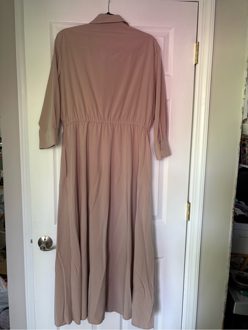 Calvin Klein Beige Maxi Shirt Dress - Picture 4 of 4